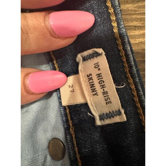 Madewell 10” High-Rise Skinny Jeans | Size 27 | Dark Wash Denim - Picture 8 of 8